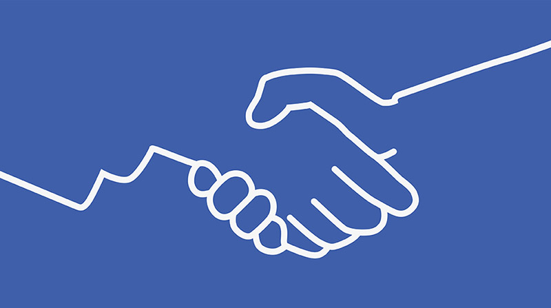 Two people shaking hands