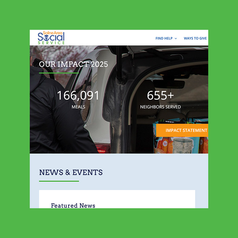 Saline Area Social Service website graphic